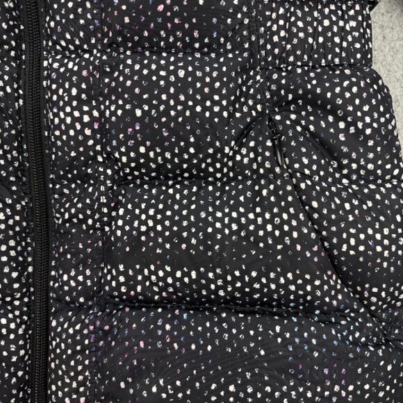 The North Face Jacket Women Small Black Polka Dot Gotham Down Puffer Coat Hooded - Picture 7 of 11